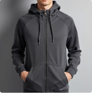 Mens - Men Zipper Hood